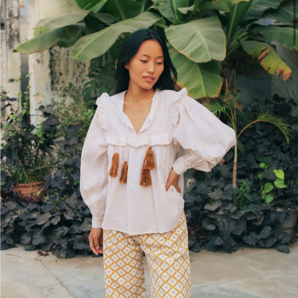 SZ Blockprints Clover Top in Honey